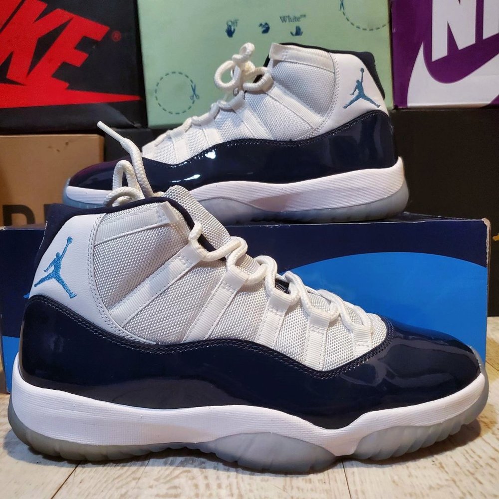 Size 10.5 2017 Air Jordan 11 Retro High Concord UNC 'Win like 82' Special Box DS